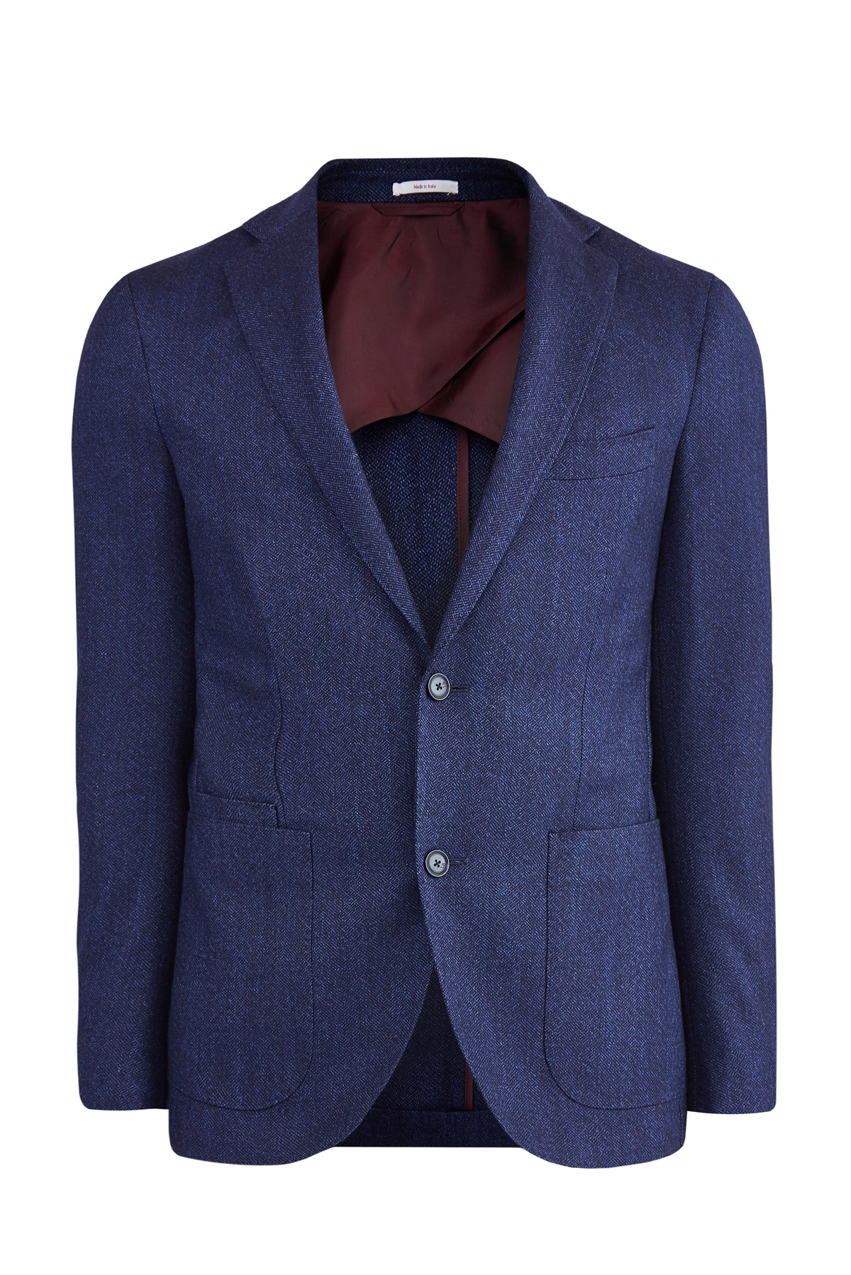 Пиджак в неаполитанском стиле из шерсти и шелка LUCIANO BARBERA, цвет синий, размер 46;50